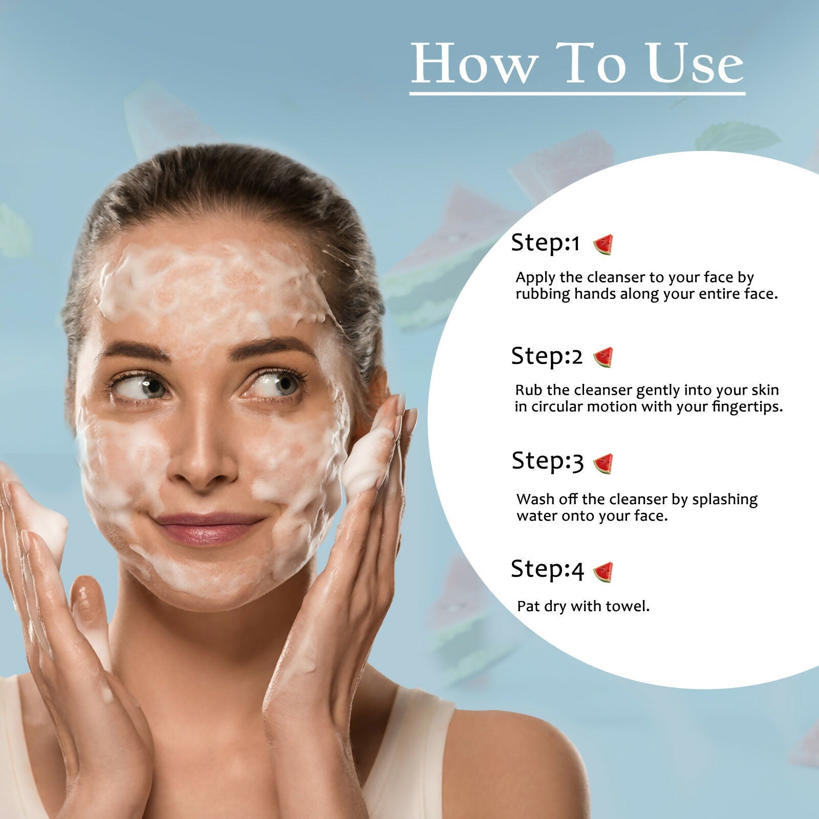 Globus Naturals Watermelon Face Wash with Vitamin B3 & Hyaluronic Acid | Grocsy