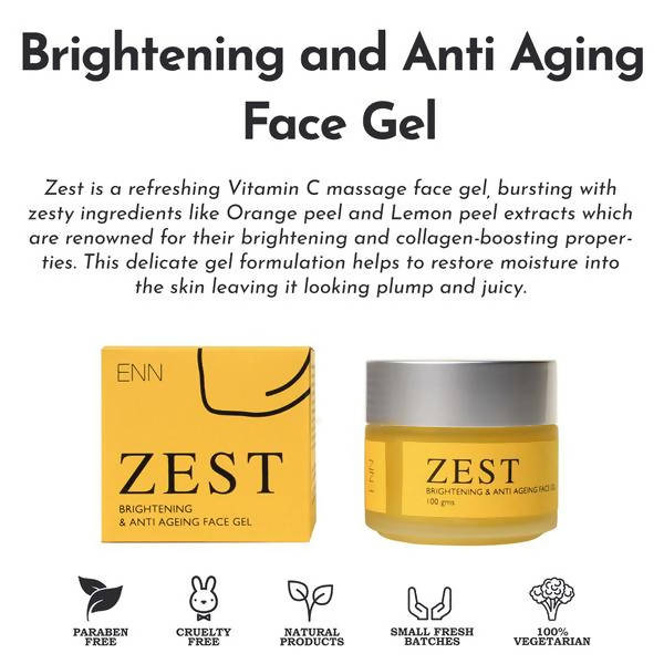 Enn Zest Brightening And Anti Aging Face Gel | Grocsy