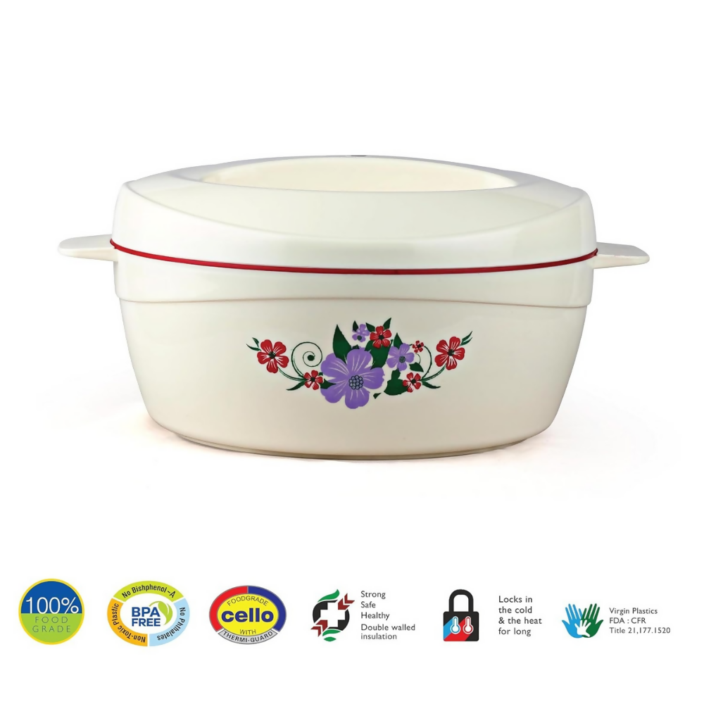 Cello Roti Plus Insulated Casserole Hot Pot Box Case with Lid - Red | Grocsy