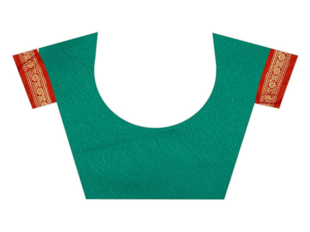 Vamika Banarasi Silk Rama Green Weaving Saree | Grocsy