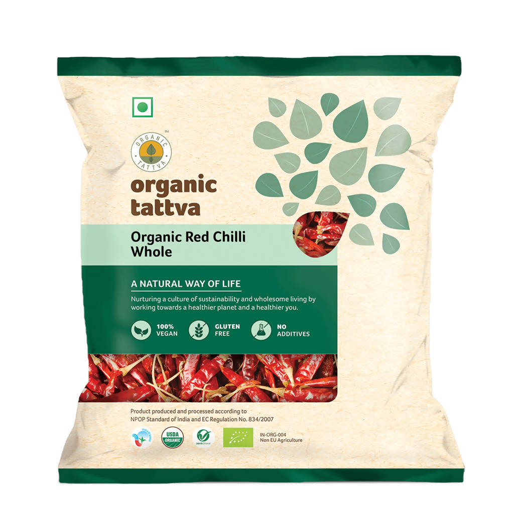 Organic Tattva Red Chilli Whole | Grocsy