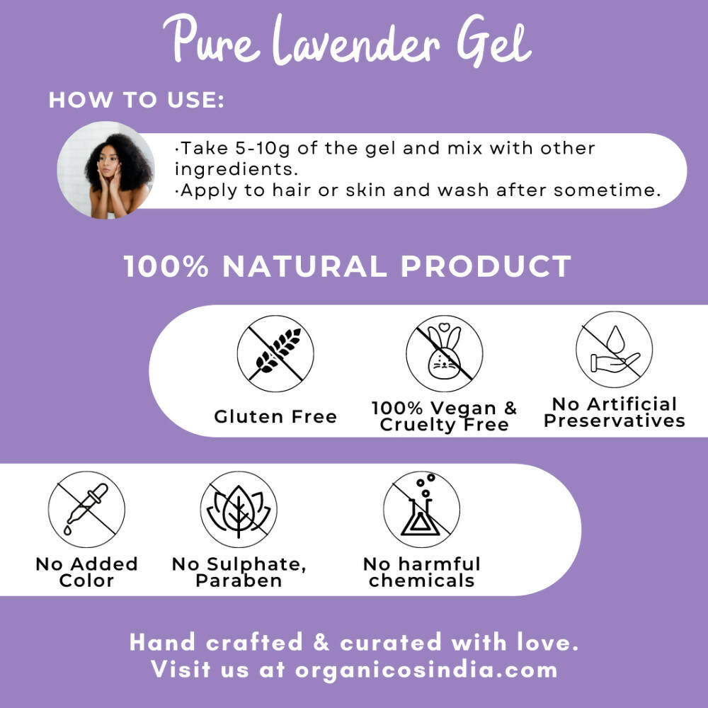 Organicos Pure Lavender Face Gel | Grocsy