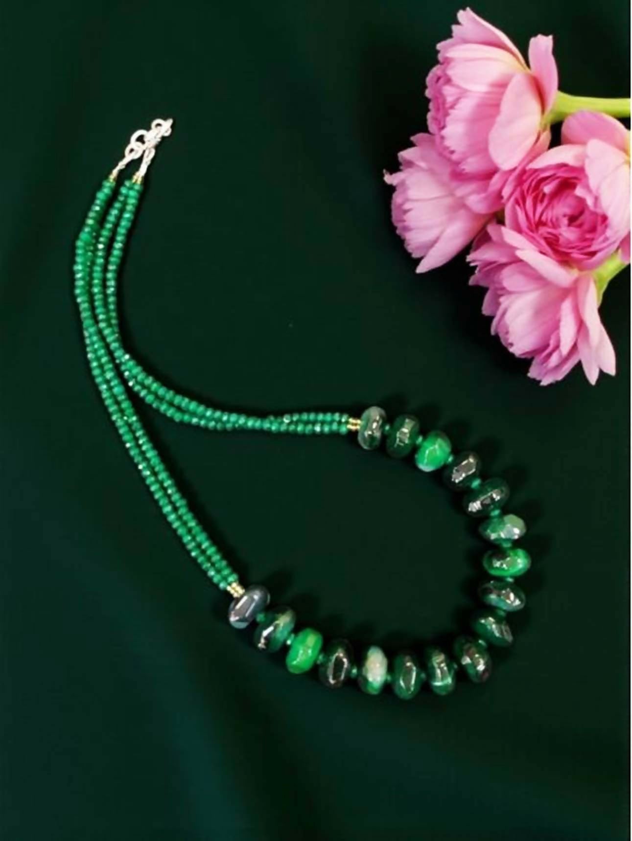 Joban Fashion Women Green Onyx Necklace, Green | Grocsy
