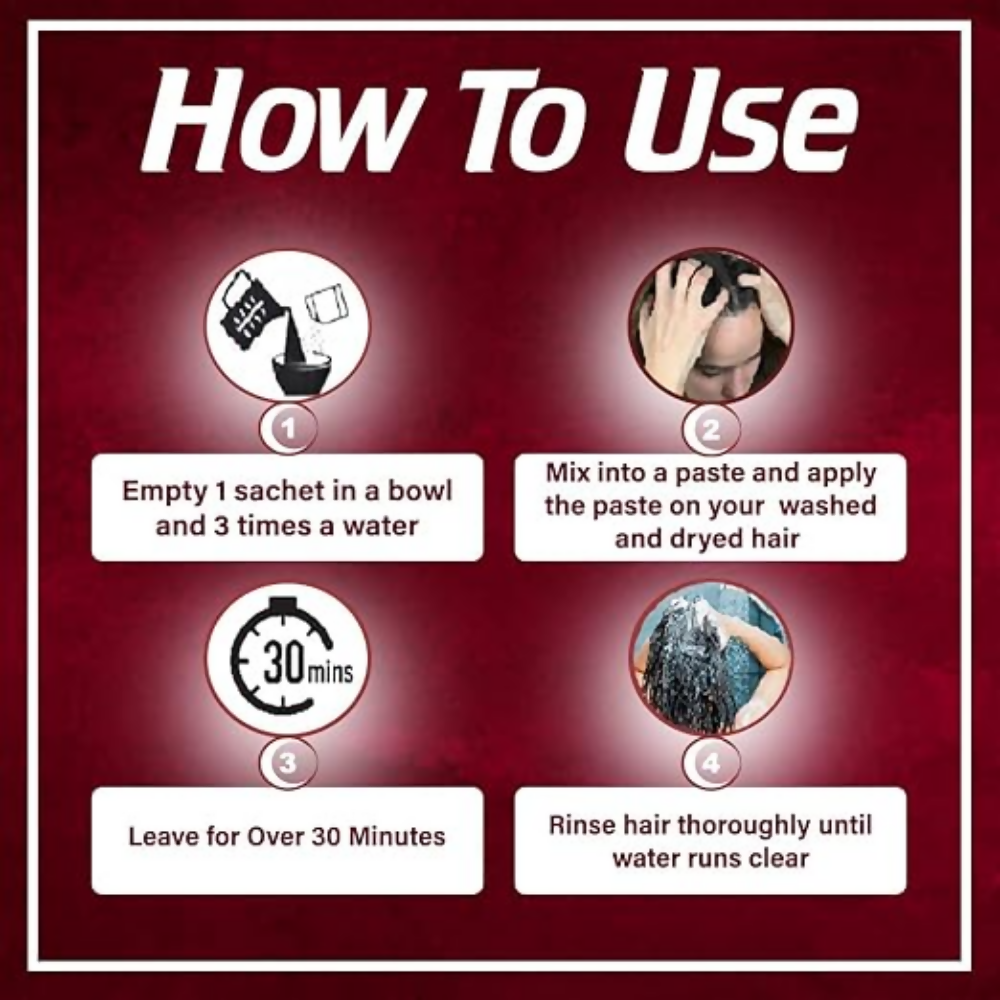 VedicAyurveda No Ammonia Burgundy & No Ammonia Dark Brown Hair Color | Grocsy