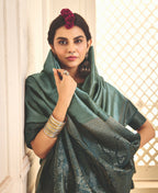 Joban Fashion Satin Silk With Zari Border Light Grey Colored Designer Pallu Saree | Grocsy