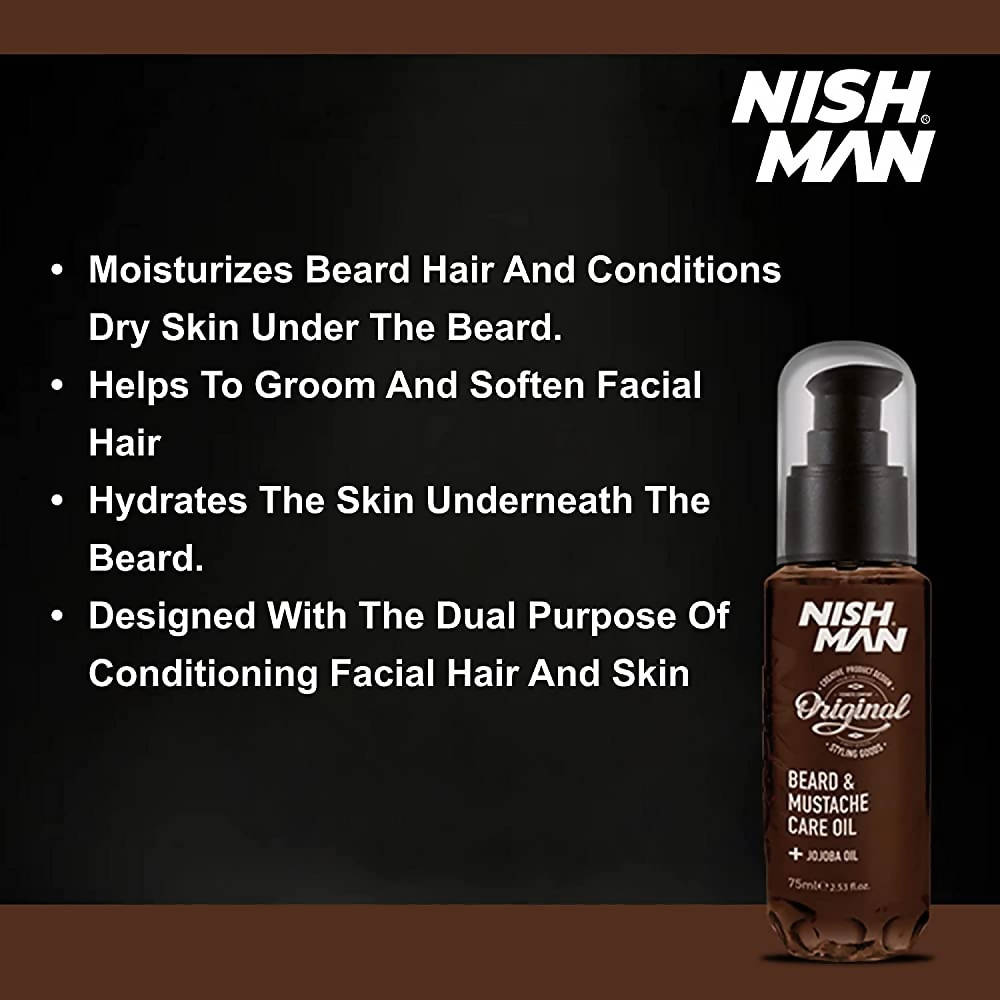 Nishman Beard & Mustache Care Oil | Grocsy