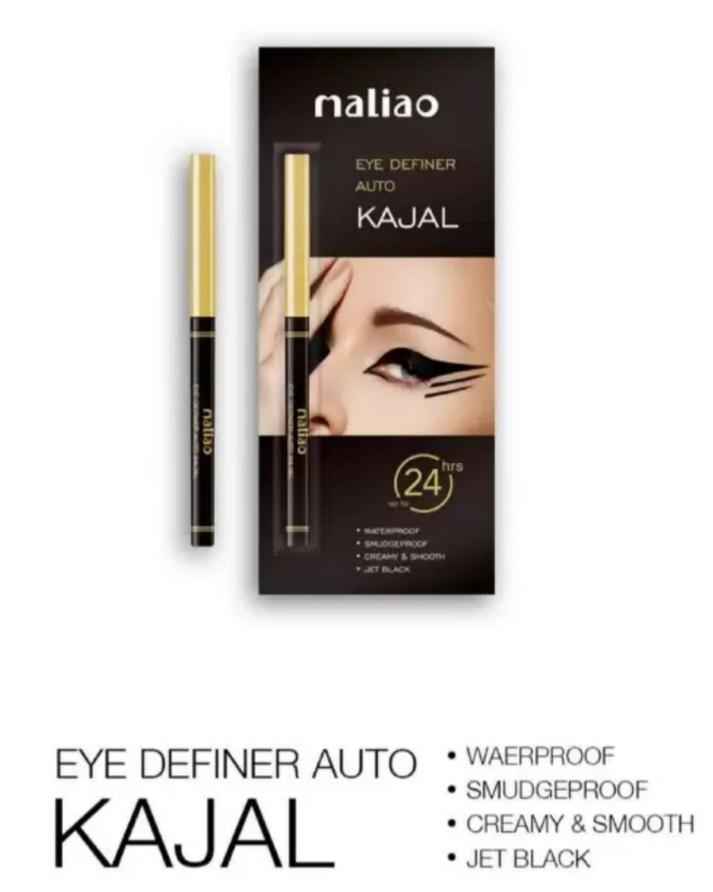 Maliao Professional Eye Definer Auto Kajal Pencil | Grocsy