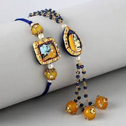 Bhaiya Bhabhi Luxury Rakhi Set & Assorted Delights Combo Pack | Grocsy