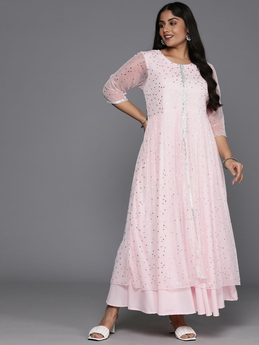 Ahalyaa Women's Traditional wear Ethnic Dress - Pink | Grocsy
