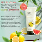 The Face Shop Herb Day 365 Master Blending Foaming Cleanser- Lemon & Grapefruit - Korean Skincare | Grocsy