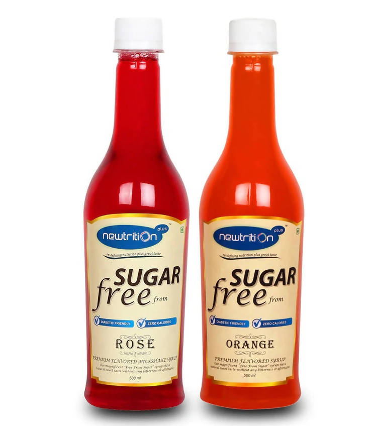 Newtrition Plus Sugar Free Rose & Orange Syrup | Grocsy
