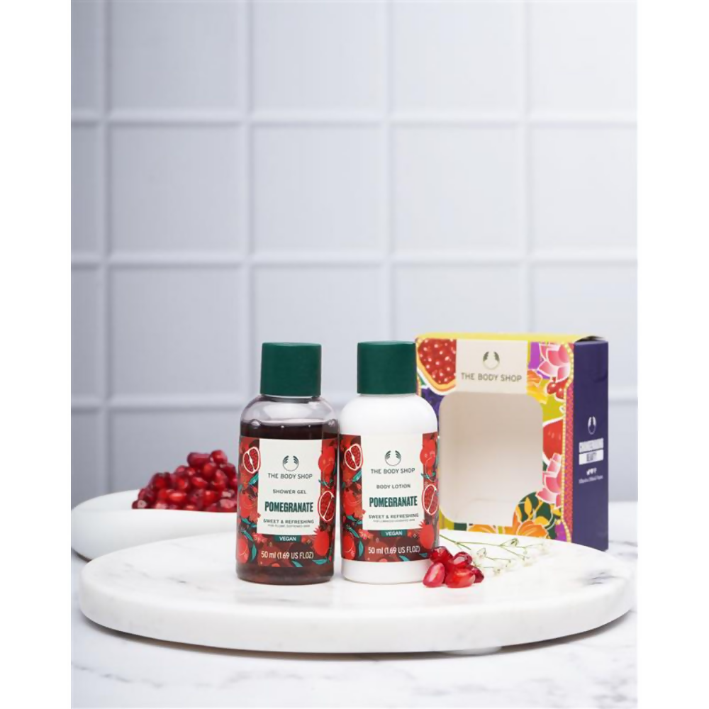 The Body Shop Pomegranate Shower Gel & Body Lotion Gift Set | Grocsy