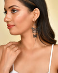 VOJ Women Rhodium-Plated Butterfly style Stainless Steel Drops & Danglers Earrings | Grocsy