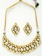 Kundan Choker With Earrings - Ruby Raang | Grocsy