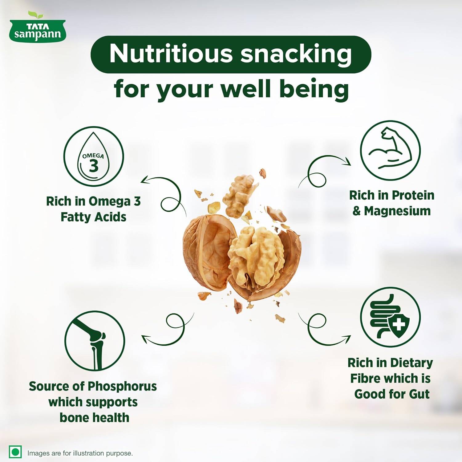 Tata Sampann Premium Walnuts | Grocsy