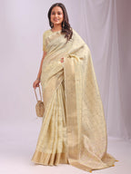 Shree Shyam Fashion Organza Gold Saree | Grocsy