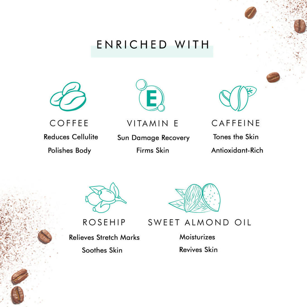mCaffeine Raw Coffee Body Polishing Oil | Grocsy