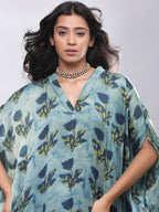 BohoJazz Signature Modal Silk Floral Kaftan | Grocsy