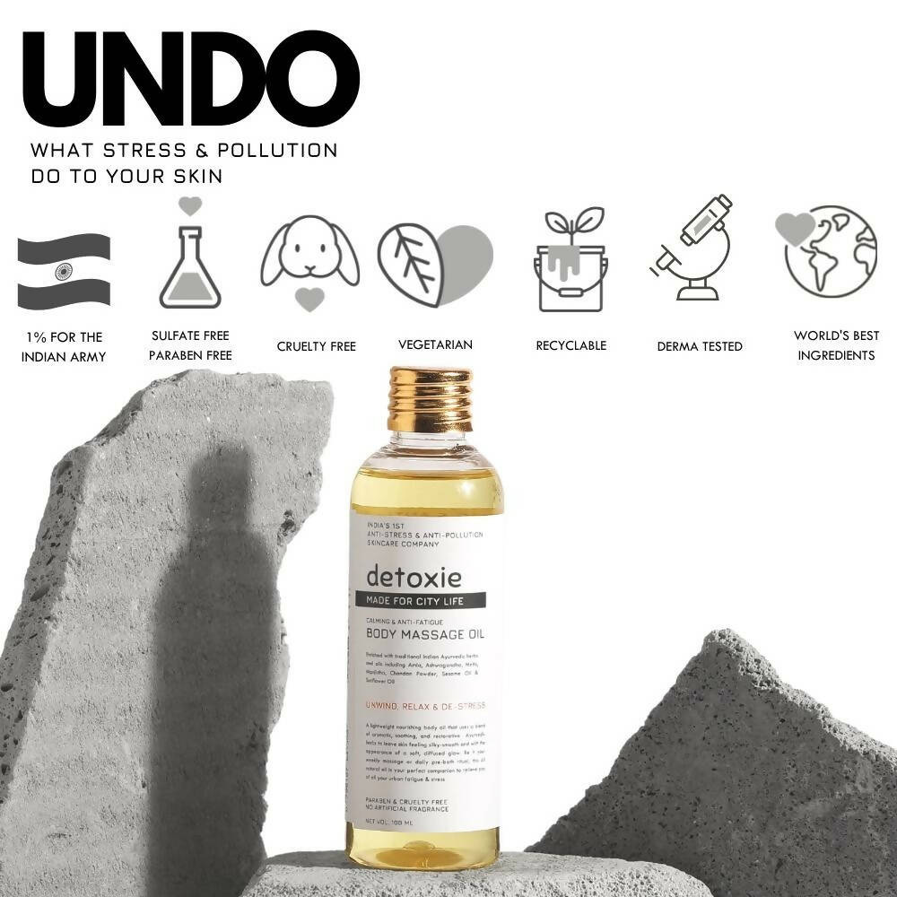 Detoxie Calming & Anti-Fatigue Body Massage Oil | Grocsy