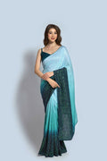 Vegaa Fashion Sky Blue Vichitra Silk Embroidered Party Wear Saree | Grocsy