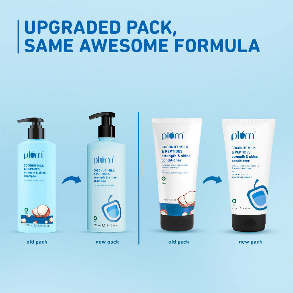 Plum Coconut Milk & Peptides Conditioner & Shampoo Combo | Grocsy