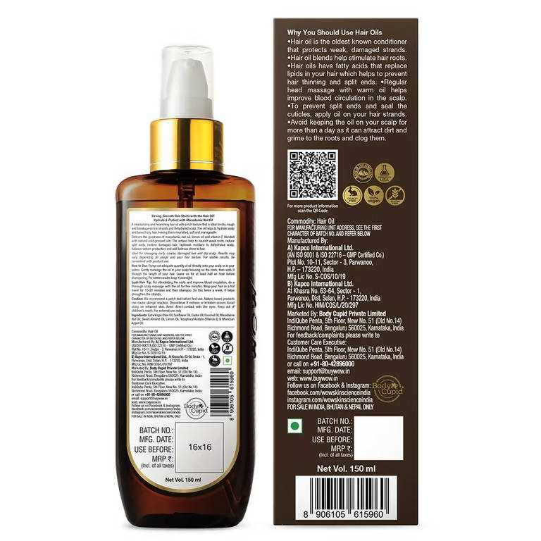 Wow Skin Science Macadamia Nut Hair Oil | Grocsy