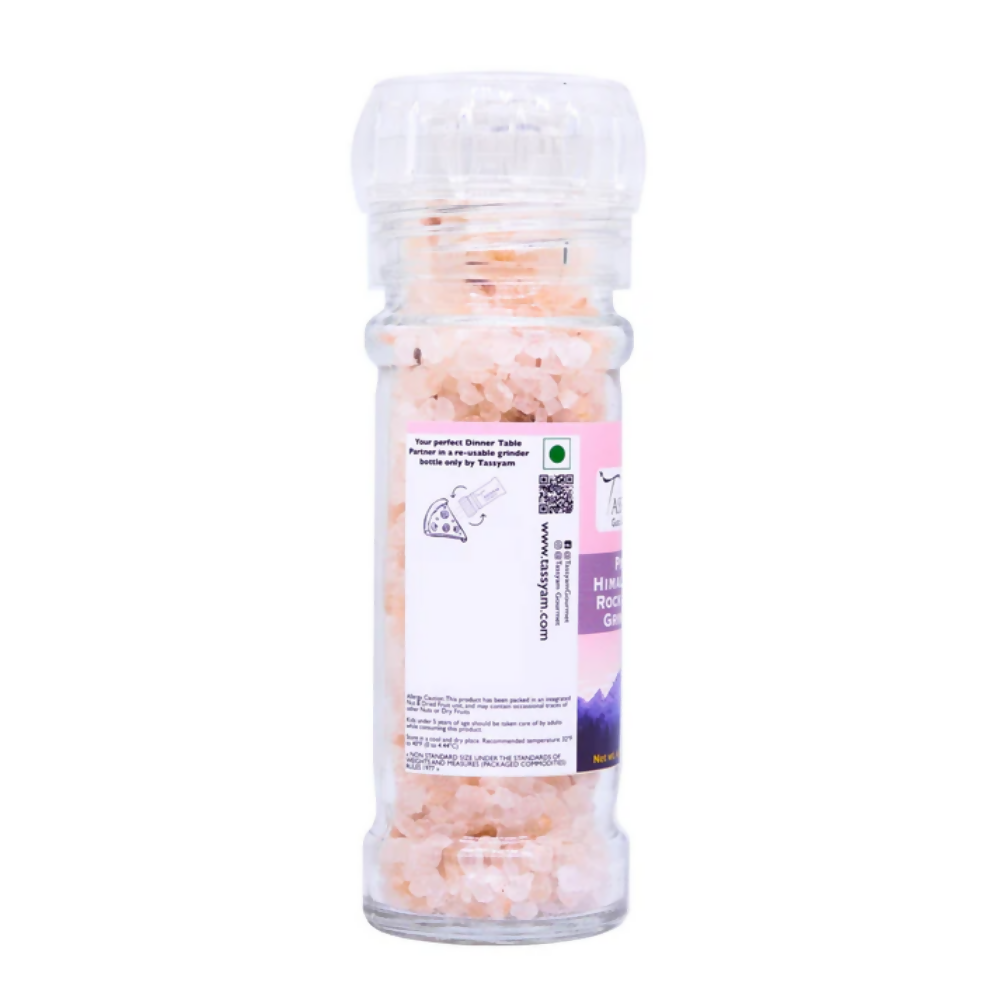 Tassyam Organics Pink Salt Granules Grinder Bottle | Grocsy