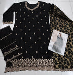 Vastranavya Exquisite Black Heavy Chinon with Embroidered & Sequins Work Salwar Suits | Grocsy