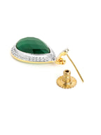 Nuyug 22K Gold Plated Fern Radiance Contemporary Drop Earrings | Grocsy