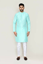 Joban Fashion Green Colored Jacquard Fabric Kurta With Straight Fit Pant | Grocsy