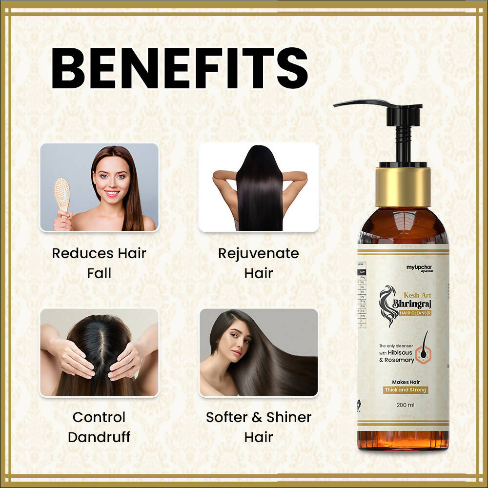myUpchar Ayurveda KeshArt Bhringraj Hair Cleanser Shampoo | Grocsy