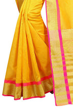 Vamika Yellow Cotton Silk Weaving Saree (Mastani Weaving Gold) | Grocsy
