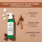 Alps Goodness Cinnamon, Salicylic Acid & Hyaluronic Acid Facewash | Grocsy