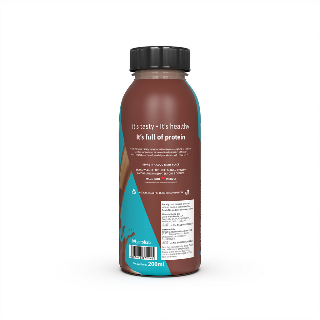 Phab Protein Milkshake With protein Protein Swiss Chocolate Shake | Grocsy