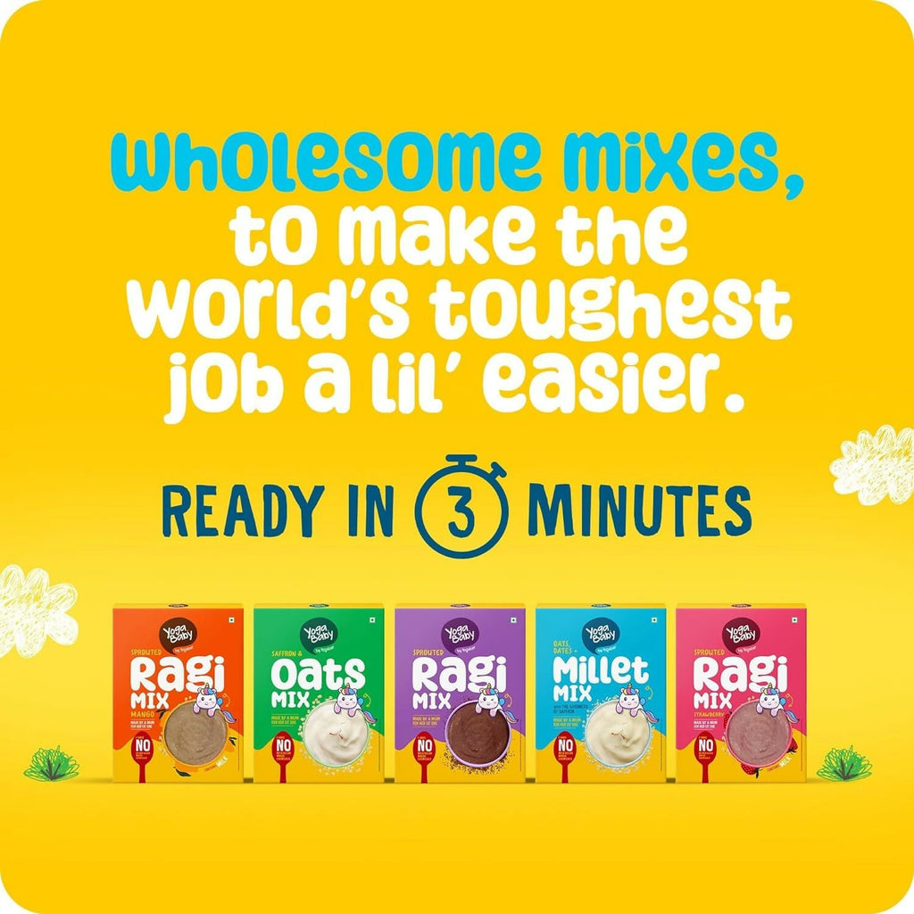Yoga Bar Yogababy Oats, Dates & Millet Mix, Healthy Porridge Mix For Infants, Kids | Grocsy