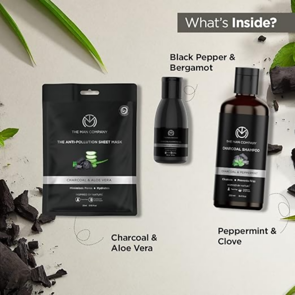 The Man Company Ultimate Charcoal Detan Kit | Grocsy
