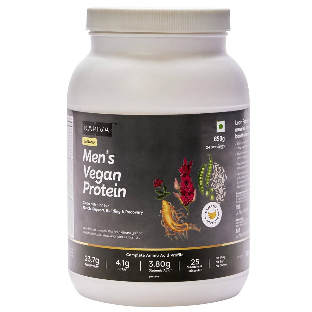 Kapiva Ayurveda Men's Vegan Protein - Banana Flavour | Grocsy