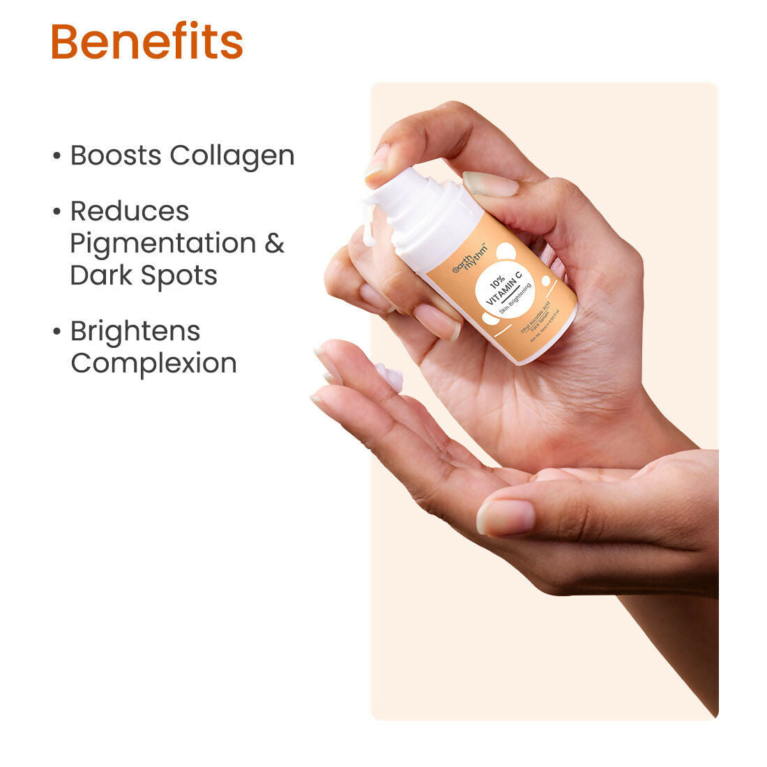 Earth Rhythm 10% Vitamin C Skin Brightening Face Serum | Grocsy