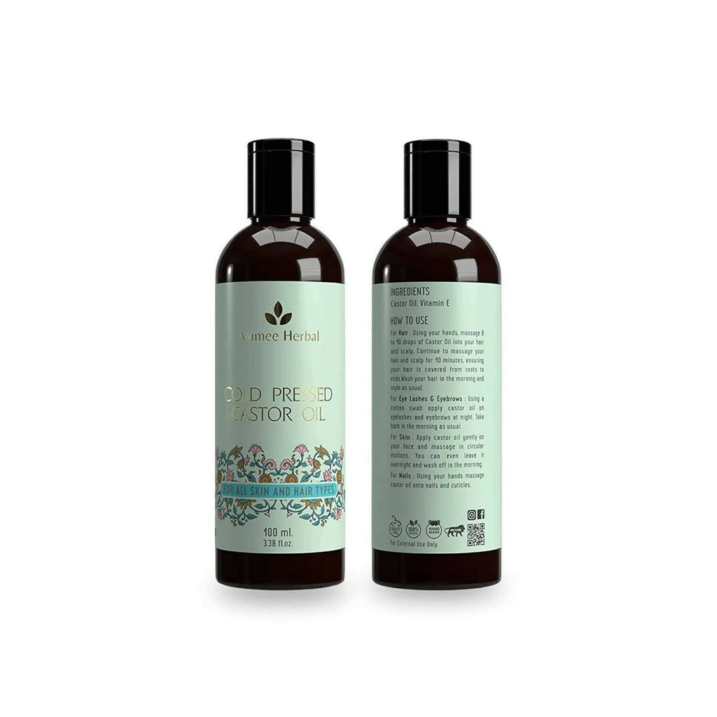 Avimee Herbal Cold Pressed Castor Oil For Hair Growth, For Stronger & Shinier Hair | Grocsy