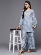 Ahalyaa Women's Traditional Wea Co-ods - Grey | Grocsy