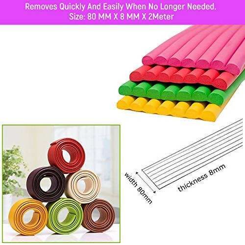 Safe-O-Kid Unique High Density- Prevents From Head Injury Multi-Functional 2 Meter Edge Guard - Yellow | Grocsy