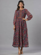 Juniper Women Multi Coloured Chiffon Printed Maxi Dress | Grocsy