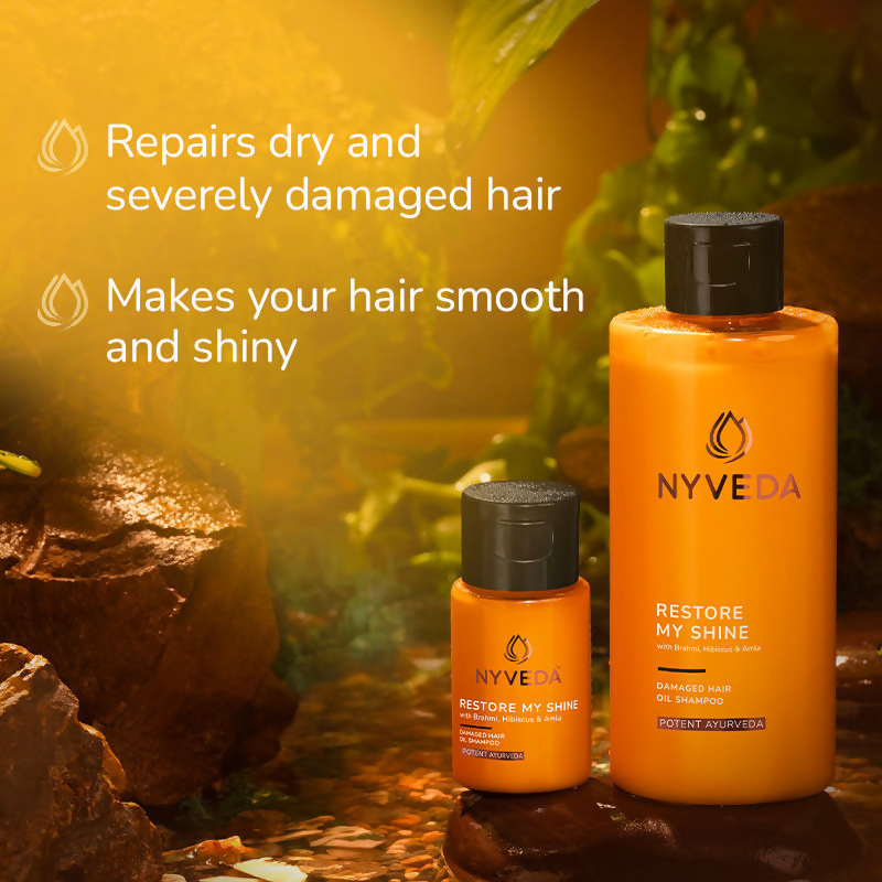 Nyveda Restore My Shine Damaged Hair Oil Shampoo | Grocsy