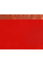 Joban Fashion Red Banarasi Soft Pure Handloom Banarasi Silk Saree | Grocsy