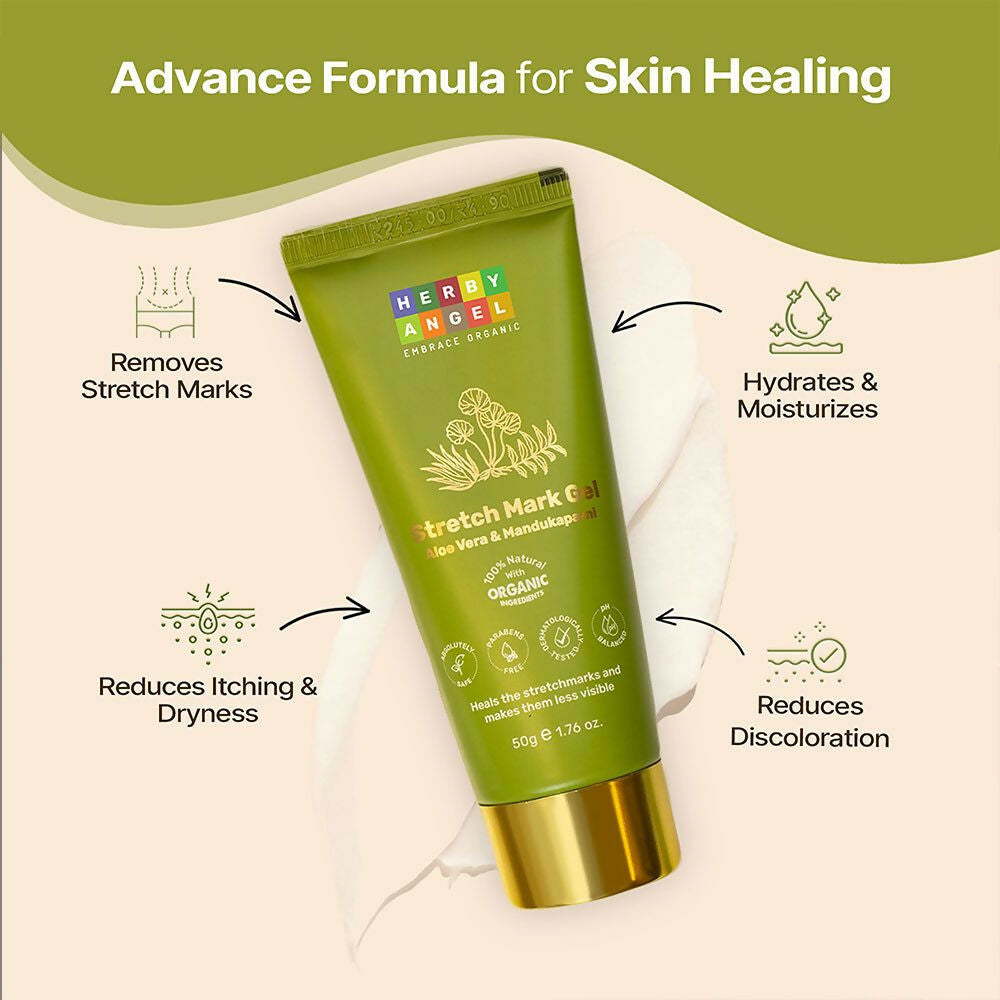 Herby Angel Stretch Mark Gel for Scar & Stretch Mark Care | Grocsy