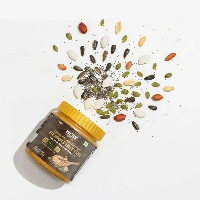 Wow Life Science Crunchy Superseeds Peanut Butter | Grocsy