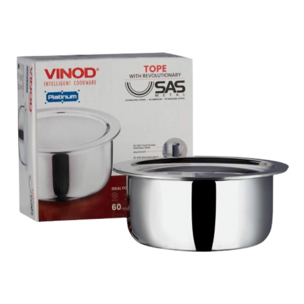 Vinod Platinum Triply Stainless Steel Tope | Grocsy