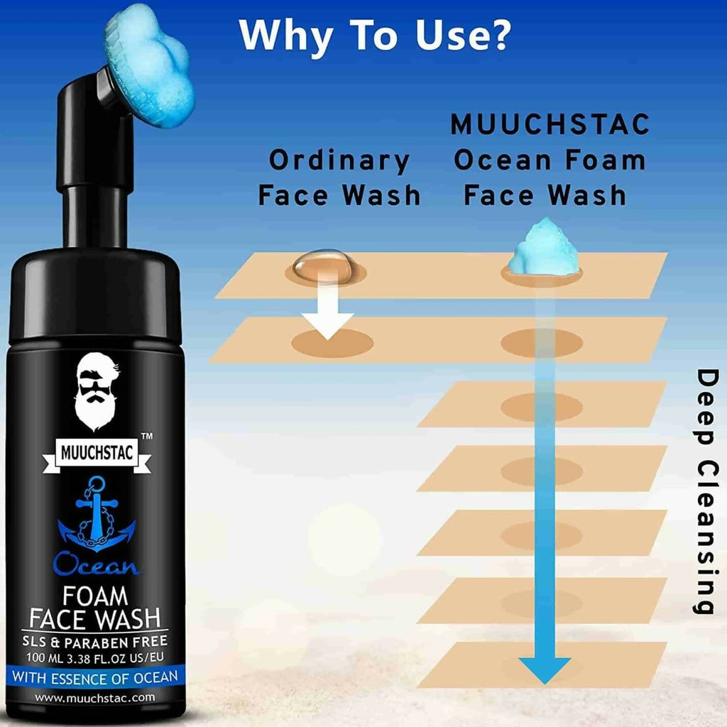 Muuchstac Ocean Foam Face Wash | Grocsy