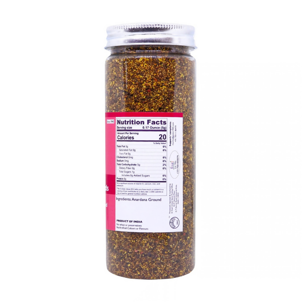Tassyam Organics Anardana Ground - Dried Pomegranate Arils | Grocsy