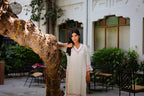 Zibaa Ivory & Pink Muslin Chikankari Kurta | Grocsy